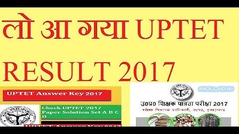 UPTET RESULT-2017