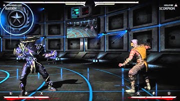 MKX Raiden Thunder God run cancel 47% 1 meter combo, 2 meter 50% combo for all variation