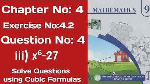 Class 9th Maths chapter No 4 | Exercise 4.2 Q:4(iii) x³-27  | Factorization of cubic polynomial 9th