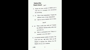 (GJU) MCA  and MSC 3rd Semester Data Base Systems question paper 2018 GJU University #backtobasics