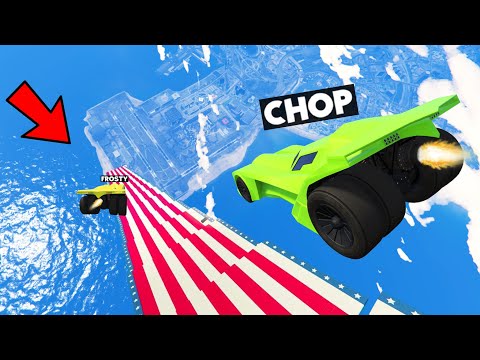 GTA 5 MEGA RAMP JUMPING SUPER SPEED CARS WITH CHOP