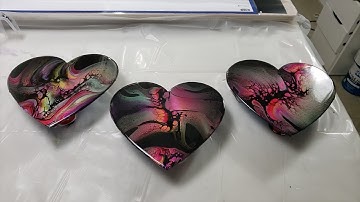 #21 Acrylic Swipe Process Video -3 Hearts