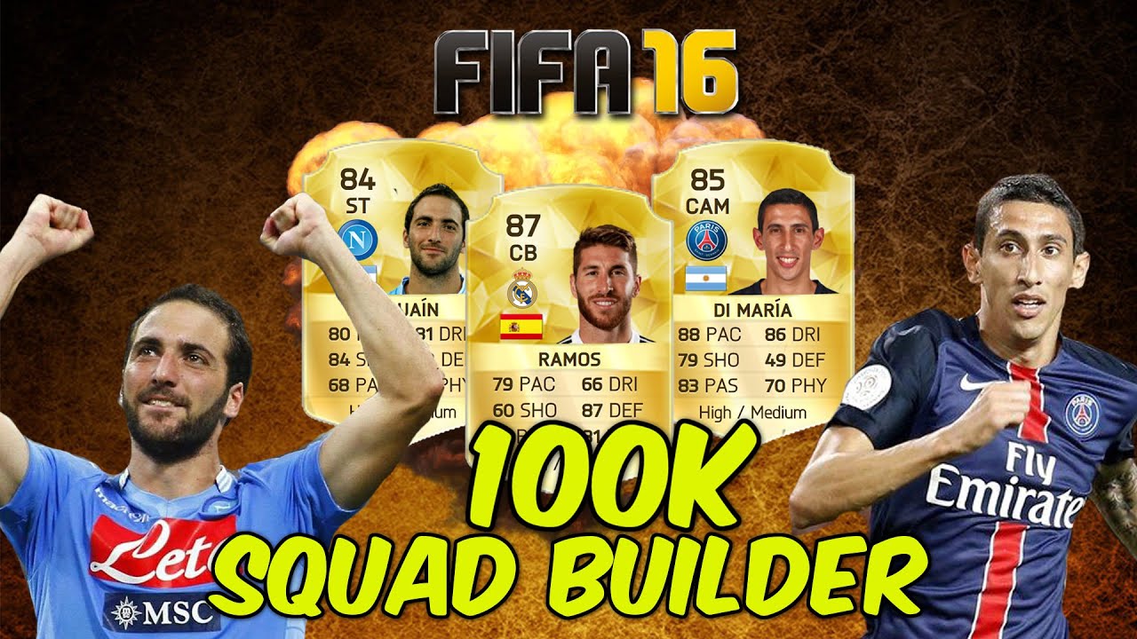 Fifa 16 100K 3 league Hybrid || Squad Builder