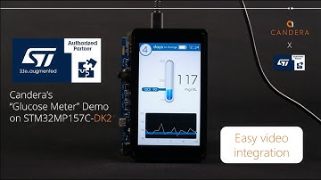 Candera "Glucose Meter" Medical demo - running on STM32MP157-DK2 (4" 800x480 MIPI-DSI display)