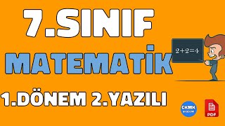 7.Sınıf MATEMATİK 1.Dönem 2.Yazılı Soruları ve Anlatımlı Çözümü Yeni (%99 Çıkabilir 😊)