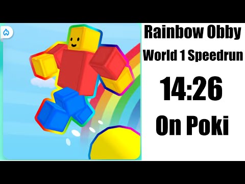 A Kind of Speedrun For RAINBOW OBBY on Poki (14:26) 