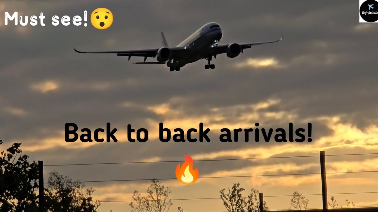 Back to back perfect arrivals! 😯🛬...| Heathrow | London | 🇬🇧✈️... 