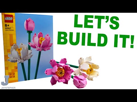 LEGO 2023 Lotus Flowers 40647 Complete Build & Review
