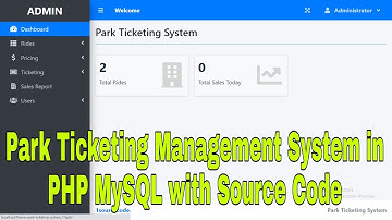 Park Ticketing Management System in PHP MySQL with Source Code