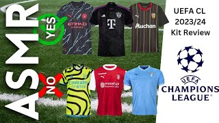 I review all the UEFA Champions League kits 2023-24 [ASMR Football Soccer]