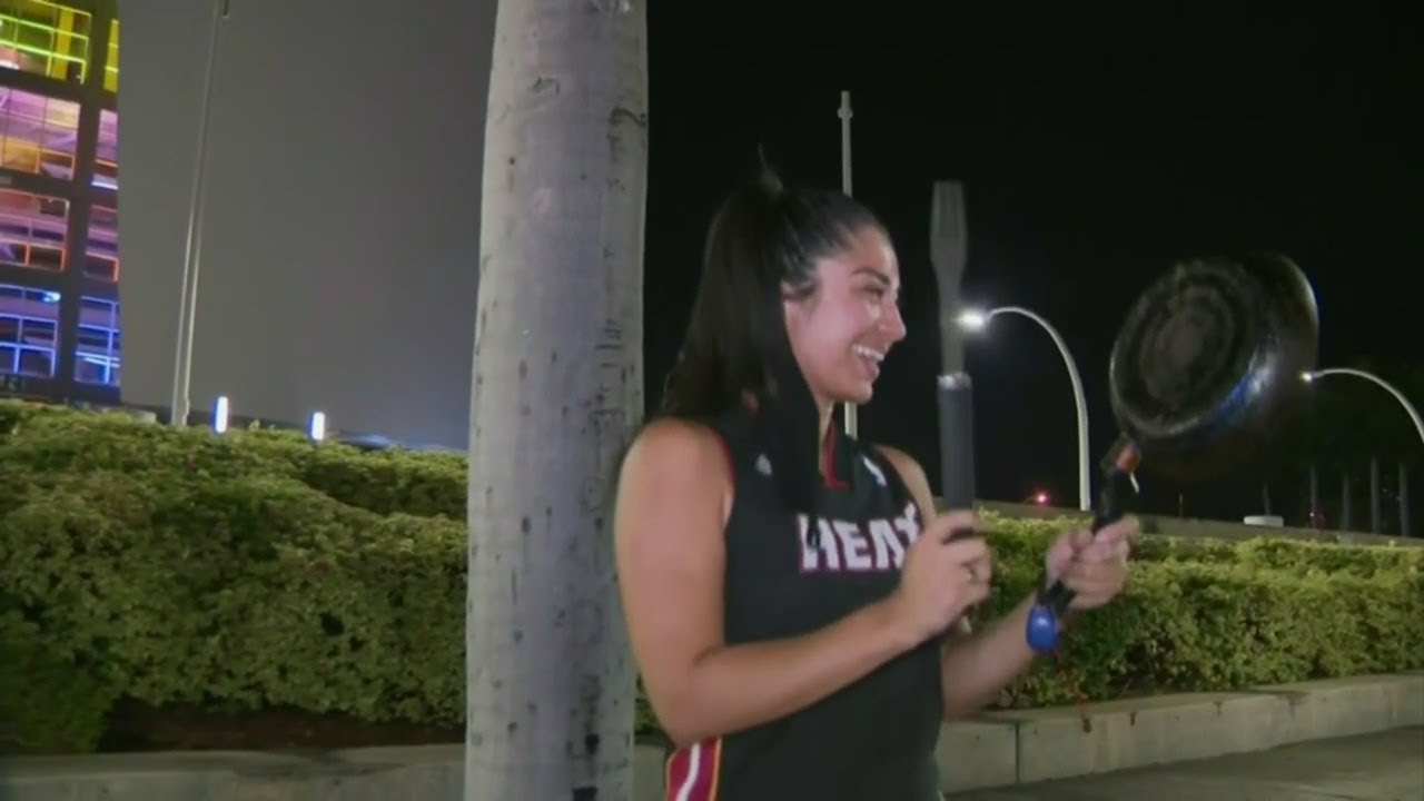 Miami Heat Fans Celebrate With Pots And Pans After Big Win YouTube