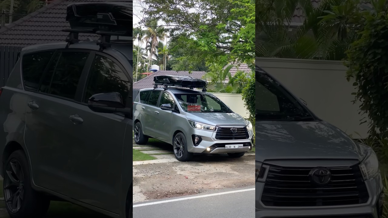 Thule roof box on Innova Crysta