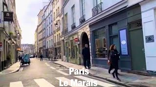 Paris city walks   Le Marais   Paris, France 4K