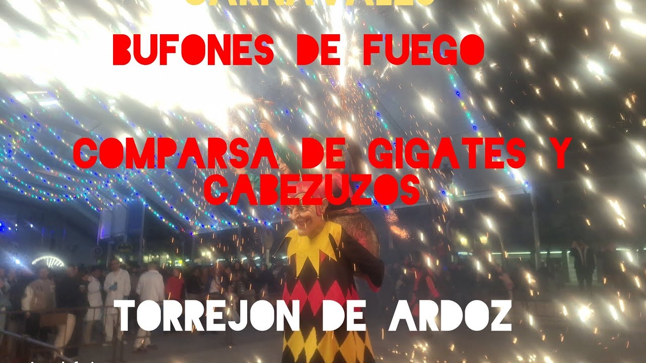 Los  bufones de fuego  comparsa de Gigantes y cabezudos de torrejon de ardoz # carnavales2026
