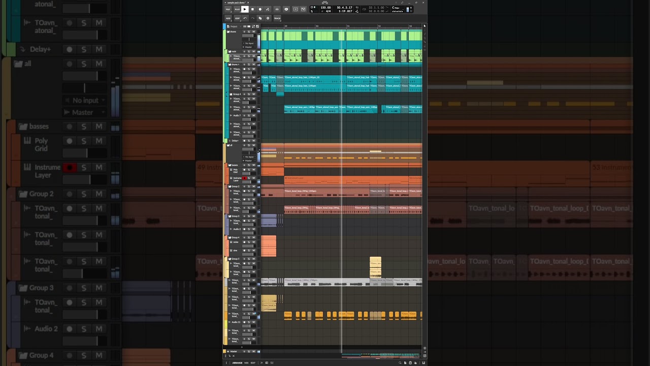 accelerate (sample pack demo) #shorts #bitwig #toavn #musicproducer
