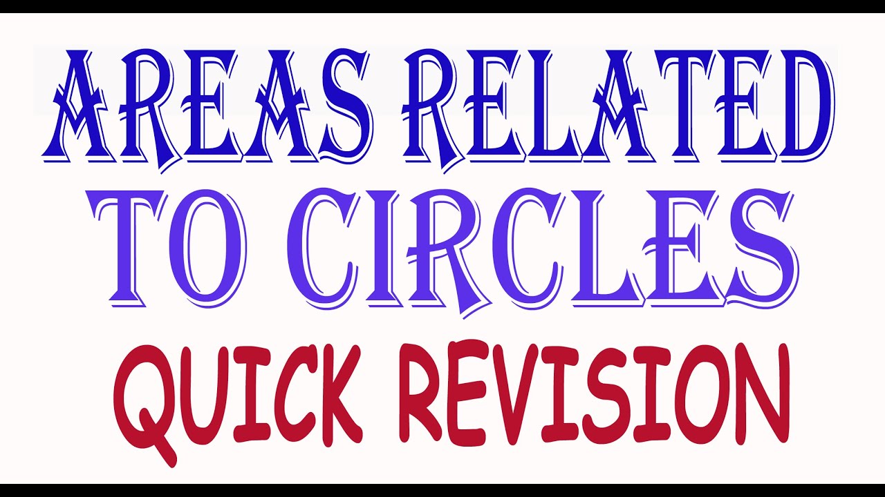 Quick revision of Areas Related To Circles in Malayalam YouTube
