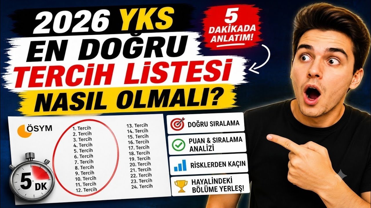 2026 YKS Tercih Sıralaması Nasıl Yapılmalı? (5 Dakikada Öğren)