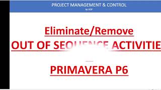 Method to Eliminate Out of Sequence Activities screenshot 3