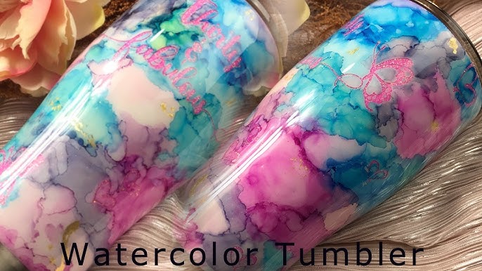 Alcohol Ink Swirl Tumbler - Tumblers - Twingenuity Design