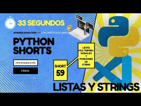 Acceder a POSICIONES de STRING en LISTAS MULTIDIMENSIONALES - Python en 1 minuto CP 59