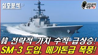 韓 전략적 가치 급상승! SM-3 도입, 메가톤급 폭풍!