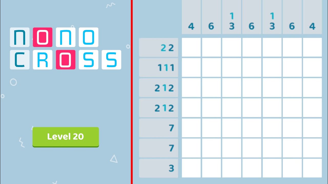 Nonocross Level 20 Game Walkthrough - YouTube