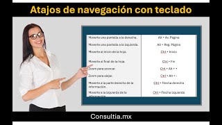 Atajos de teclado para navegar en Excel