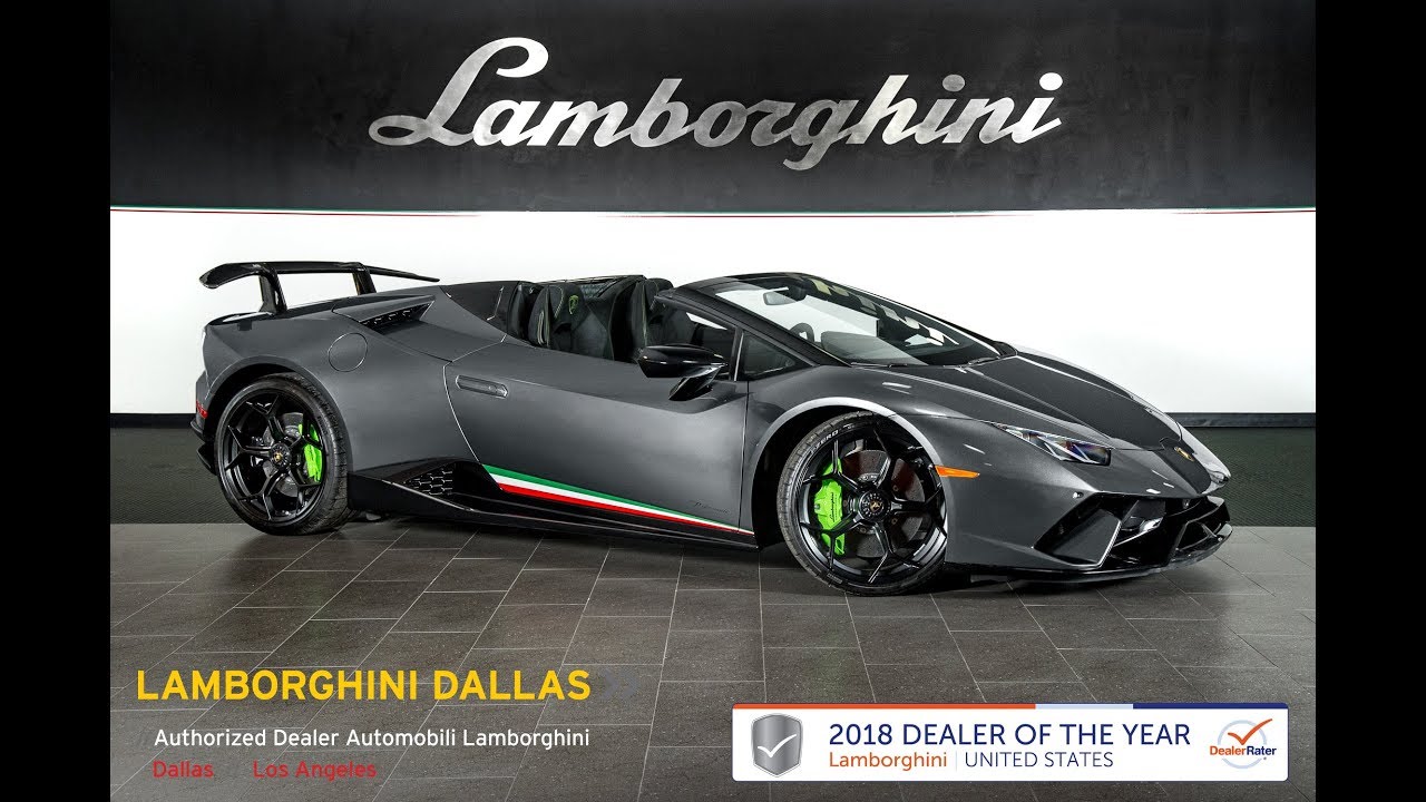 2019 Lamborghini Huracan Performante Spyder Grigio Lynx 19L0150 - YouTube