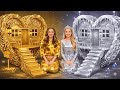Gold vs Silver 🏡 Mini House Makeover Challenge by 123 GO!
