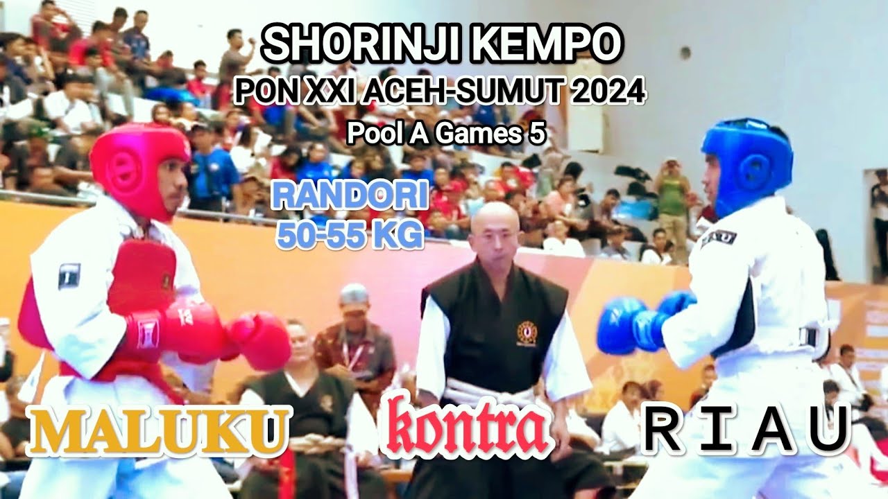 Bentrok ‼️ PON 2024 Maluku vs Riau Randori Putra Kelas 50 55 KG Shorinji Kempo