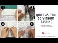 Quilt-as-you-go (QAYG) without sashing video tutorial