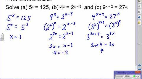 6 5 Exponential Equations