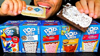 Famous ASMR EATING POP-TARTS ASSORTED FLAVORS CHALLENGE MUKBANG FROOT LOOPS SMORES OREO NO TALKING JERRY Wealth