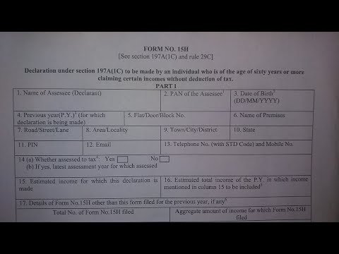 15H Form Fill UP 2023 - YouTube
