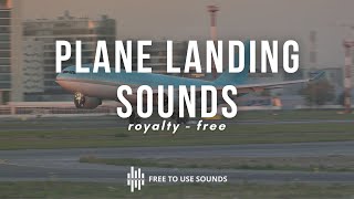 Airplane Fly Over Landing At Runway Sounds