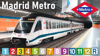 Madrid Metro all the lines Compilation
