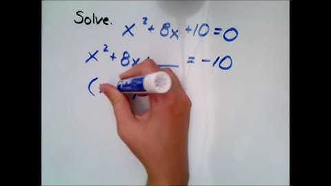 Solving a quadratic equation by completing the square, exact answers