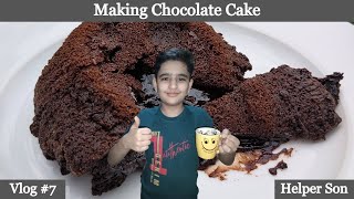 How To Make Chocolate Cake At Home (Vlog 7)