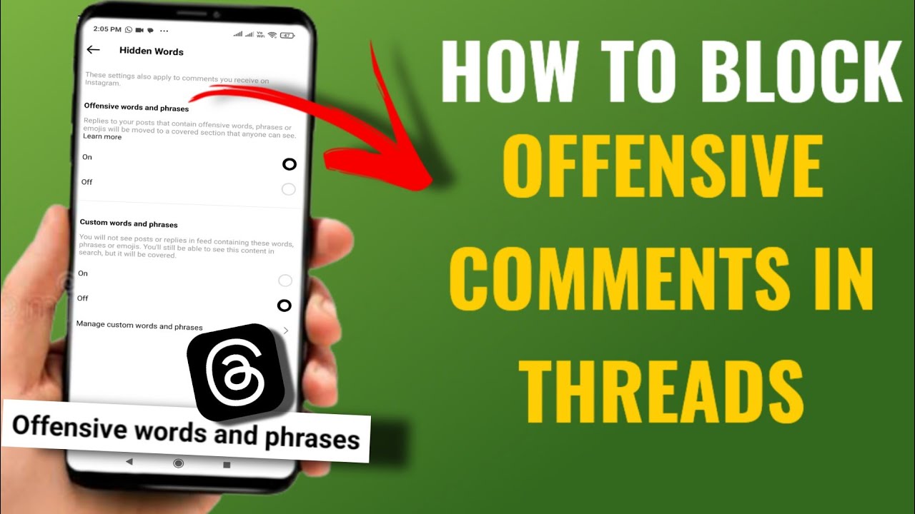 How To Block Bad Offensive Comments In Threads | English