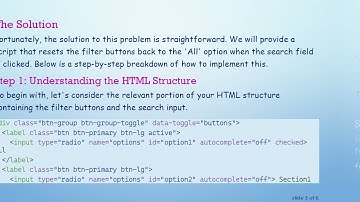How to Reset Filter Buttons in a Search Box Click with jQuery