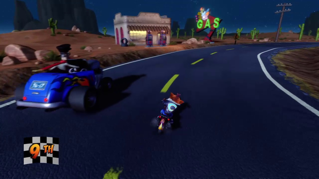 Crash Bandicoot Warped Level 14 Road Crash walkthrough all boxes YouTube