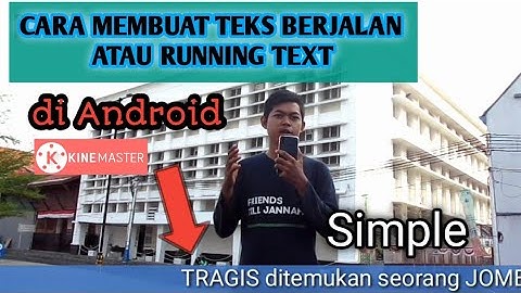 Tutorial Membuat Running Text Seperti di TV Mudah di Android
