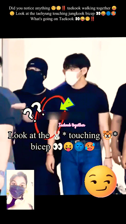 taekook new airport moment 👀😳‼️ touching each other's 💪 🔥🥵#taekook#shorts#vkook#bts#taehyung#kookie