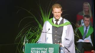 Dr. Sam Heughan speech after receiving honorary Doctorate from University of Stirling