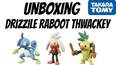 Pokemon - Moncolle Drizzile Raboot & Thwackey Unboxing Takara Tomy