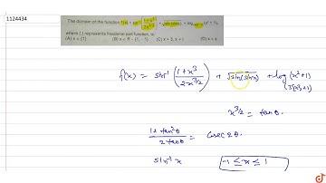 The domain of the function `f (x) = sin^(-1)((1+x^3)/(2x^(3/2)))+sqrt(sin(sinx))+log_(3{x}+1)