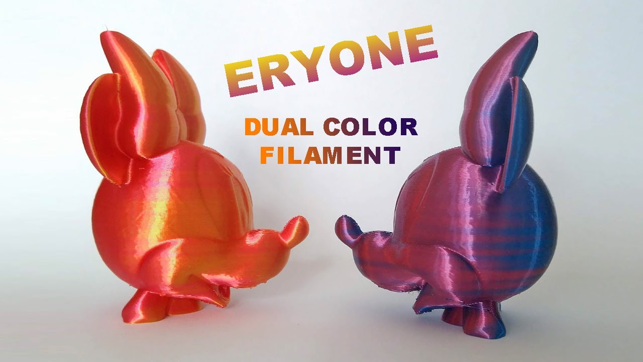 Dual Color PLA Filament Two Colors Rotating and blending Silk Bicolor PLA  Filament - Voxelab3dp