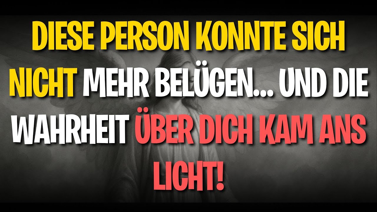 Diese Person konnte sich nicht mehr belügen… und die Wahrheit über dich kam ans Licht!