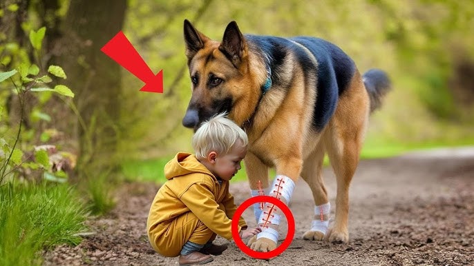 Baby found a German Shepherd Mouth Taped Shut - What Baby did Next Left Everyone in Tears ! - YouTube