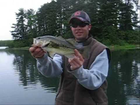 Andrew Ragas, website developer for StankX Bait co. puts on a Bass fishing show with their products on a lake in Northern Wisconsin.